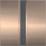 Sistema de descarga para urinarios de Geberit. Accionamiento electrónico de la descarga. Oro rosado / Cepillado